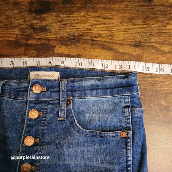 Madewell Jeans Size 28 Skinny 10" High Rise Tummy Control Rosecliff Wash H6319 - Picture 8 of 13